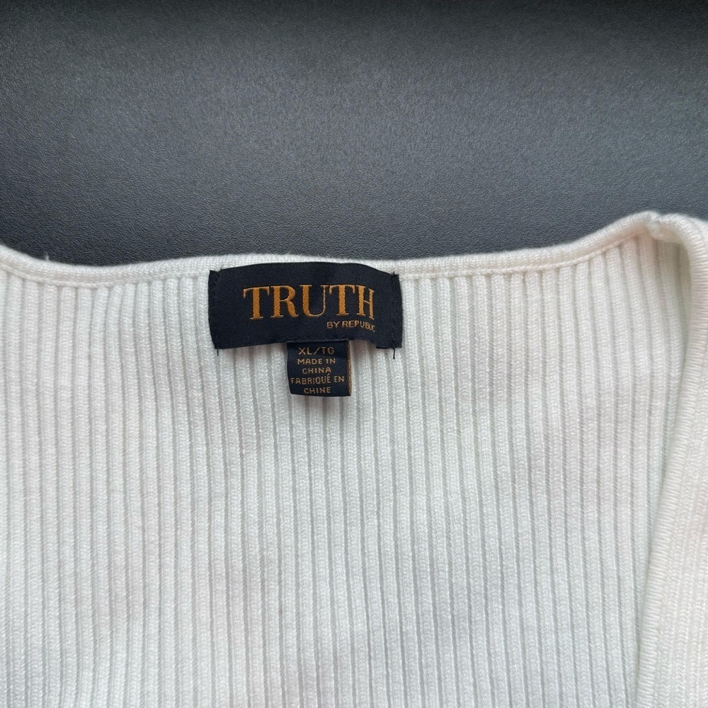 Truth the label square neck pearl sweater Size XL - Picture 11 of 12